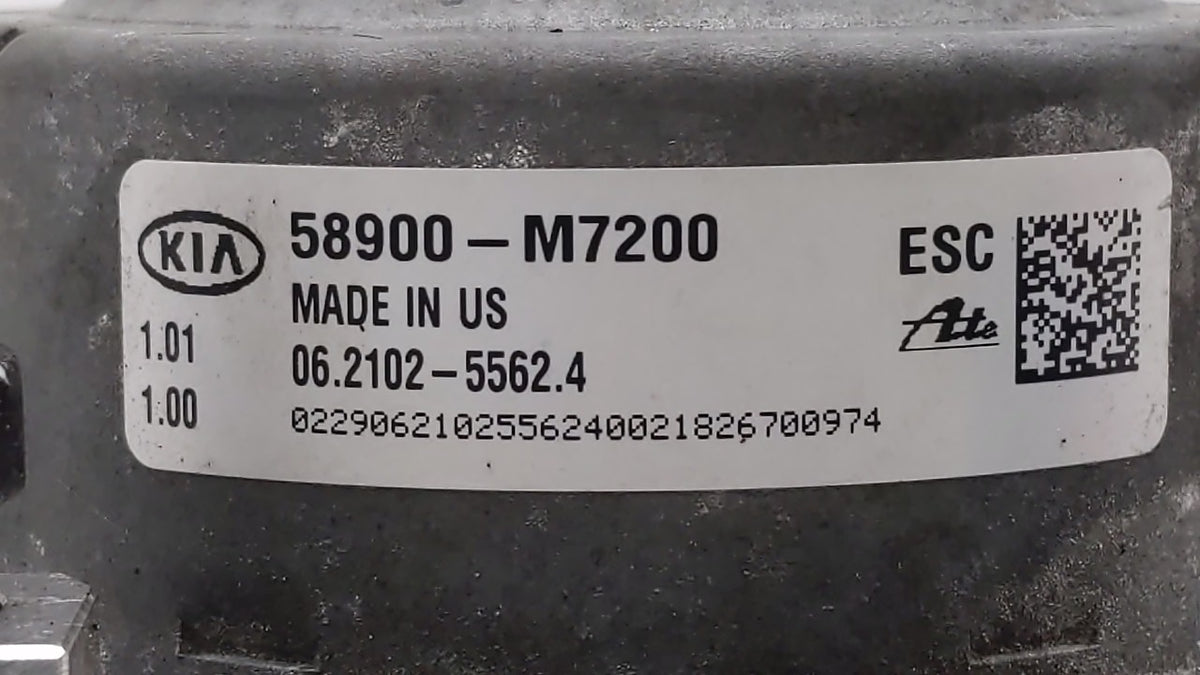 2019 Kia Forte Anti-Lock Brake ABS Pump Module Actuator OEM P/N:58900-M7200 58900-M7200 Fits OEM Used Auto Parts - Oemusedau