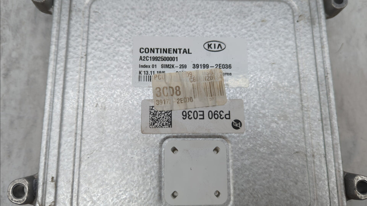 2019-2021 Kia Forte PCM Engine Control Computer ECU ECM PCU OEM P/N:39199-2E036 Fits 2019 2020 2021 OEM Used Auto Parts - Oe