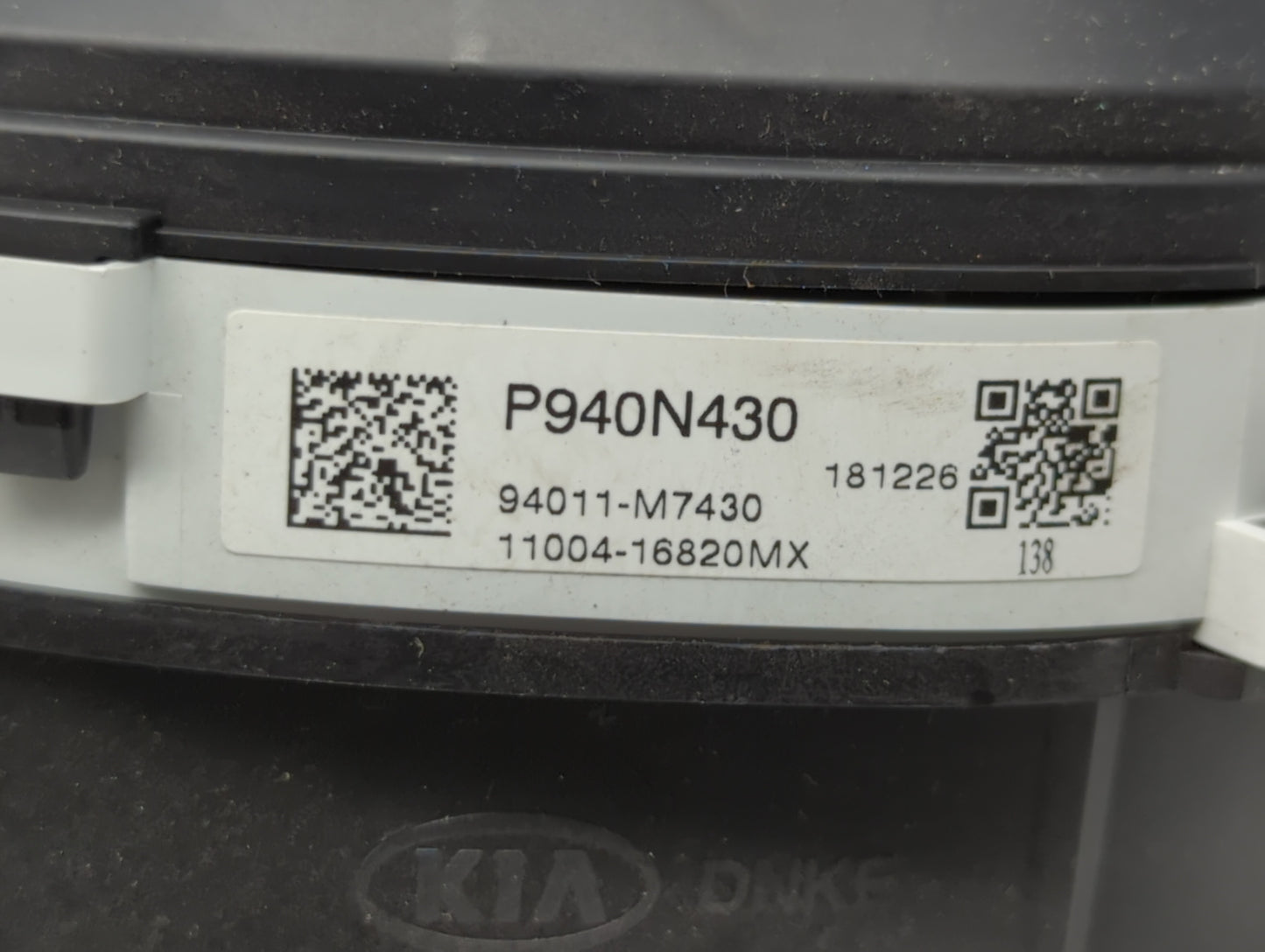 2019 Kia Forte Instrument Cluster Speedometer Gauges P/N:94011-M7430 Fits OEM Used Auto Parts - Oemusedautoparts1.com