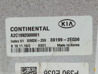 2019 Kia Forte PCM Engine Control Computer ECU ECM PCU OEM P/N:39199-2E036 Fits OEM Used Auto Parts - Oemusedautoparts1.com