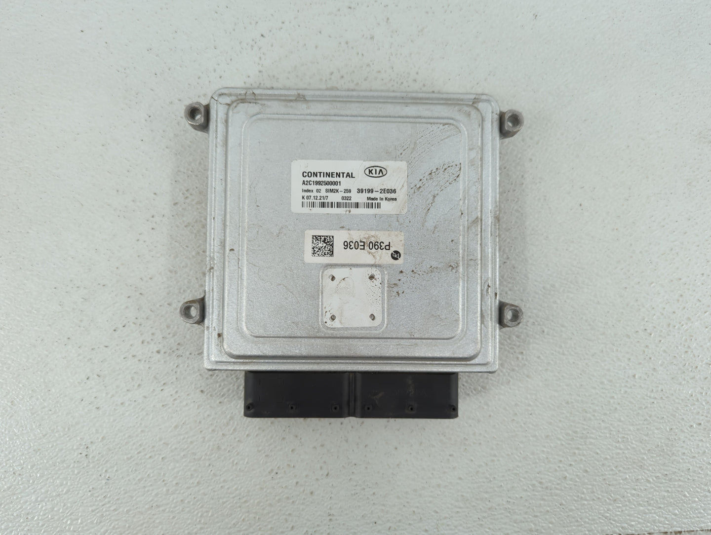 2019 Kia Forte PCM Engine Control Computer ECU ECM PCU OEM P/N:39199-2E036 Fits OEM Used Auto Parts - Oemusedautoparts1.com