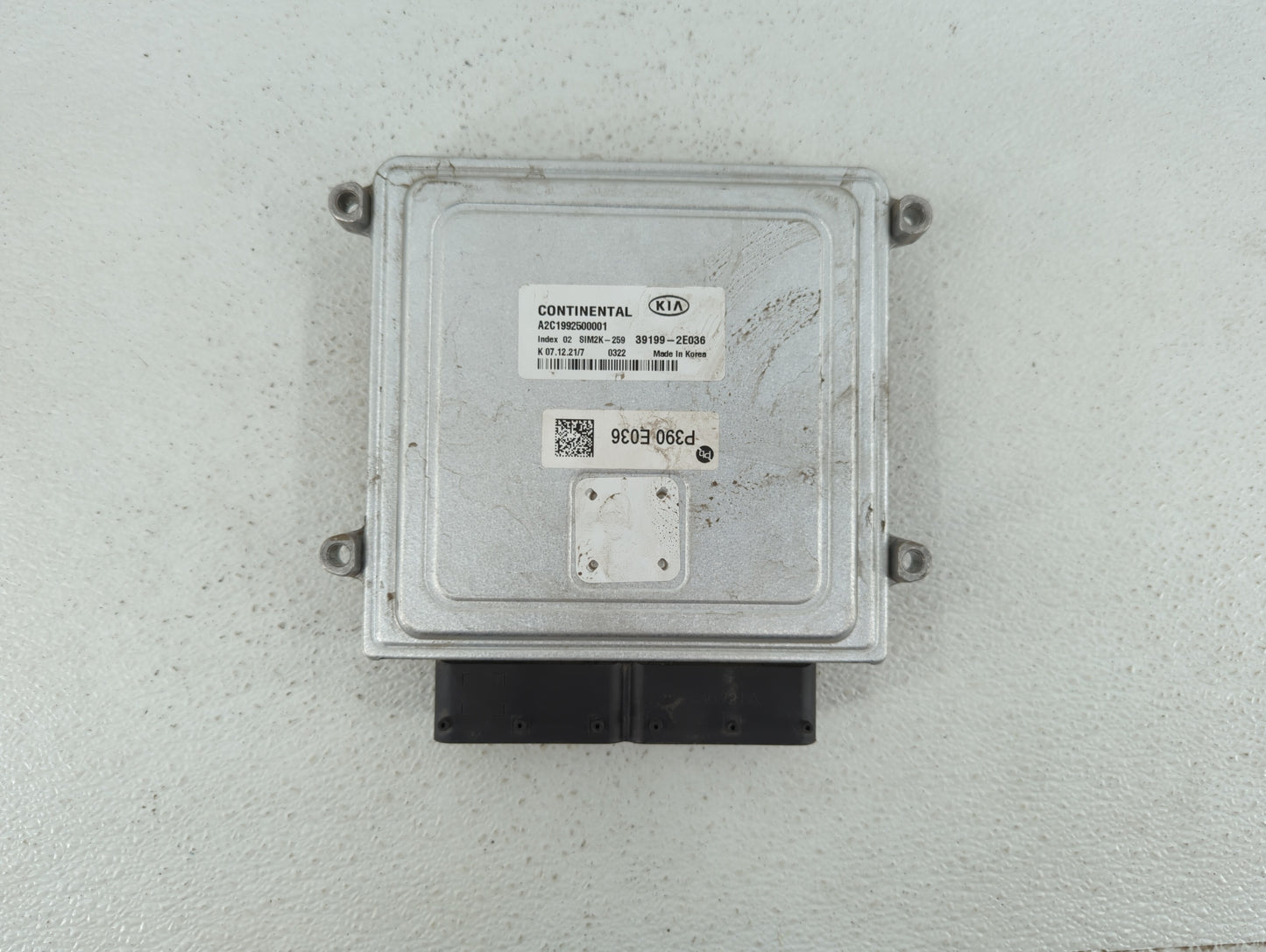 2019 Kia Forte PCM Engine Control Computer ECU ECM PCU OEM P/N:39199-2E036 Fits OEM Used Auto Parts - Oemusedautoparts1.com