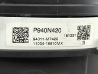 2019 Kia Forte Instrument Cluster Speedometer Gauges P/N:94011-M7420 Fits OEM Used Auto Parts - Oemusedautoparts1.com