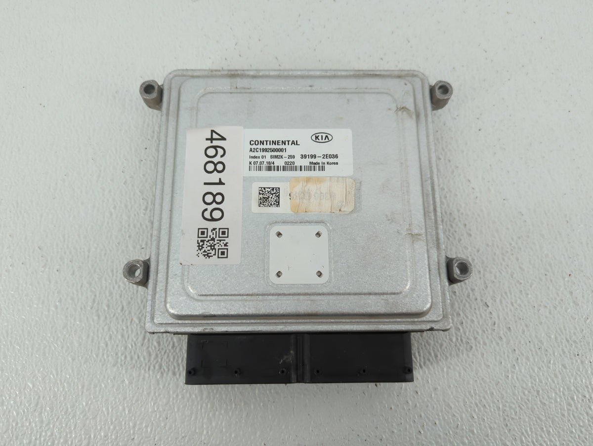 2019-2021 Kia Forte PCM Engine Control Computer ECU ECM PCU OEM P/N:39199-2E036 Fits 2019 2020 2021 OEM Used Auto Parts - Oe