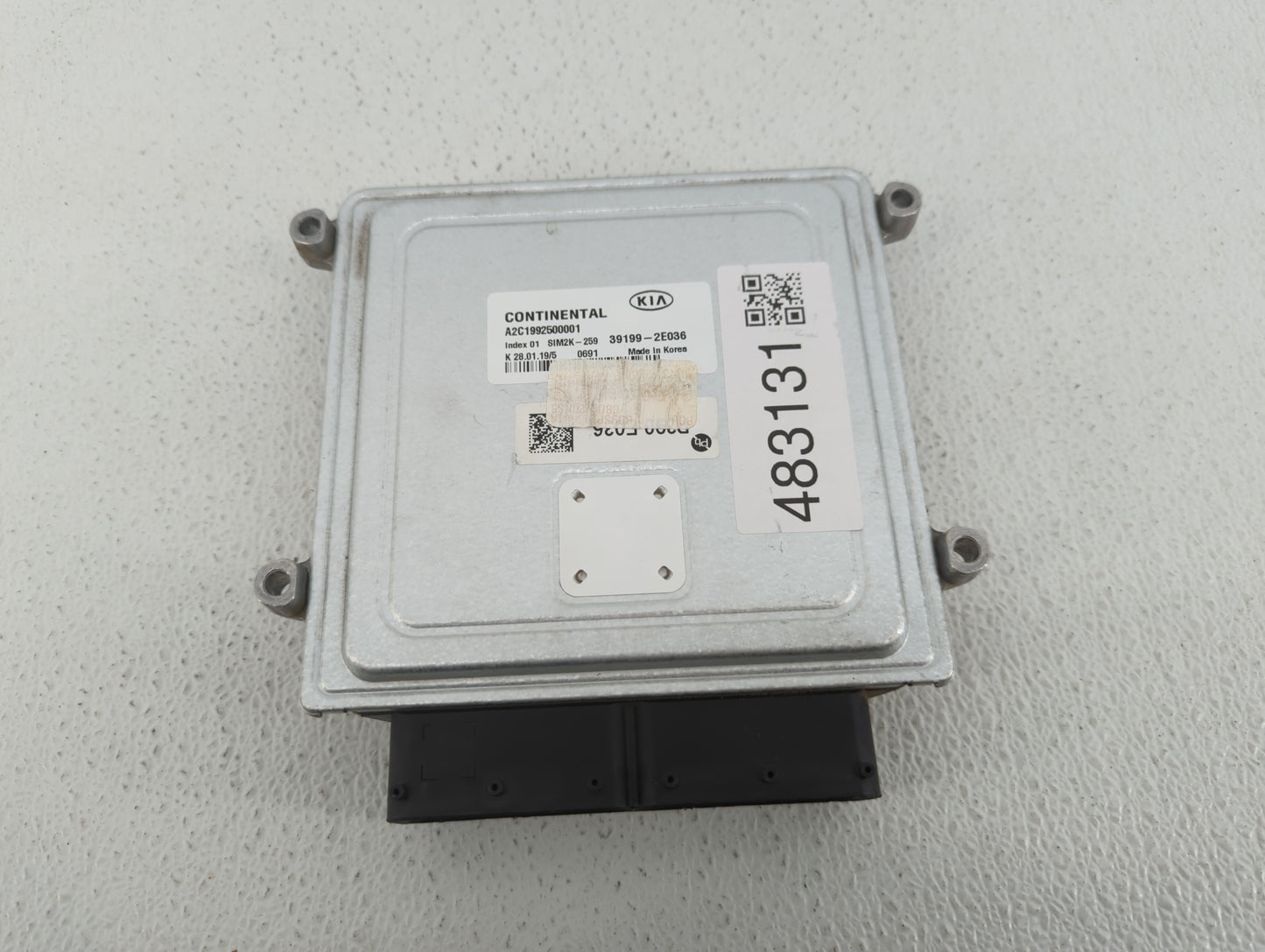 2019-2021 Kia Forte PCM Engine Control Computer ECU ECM PCU OEM P/N:39199-2E036 Fits Fits 2019 2020 2021 OEM Used Auto Parts