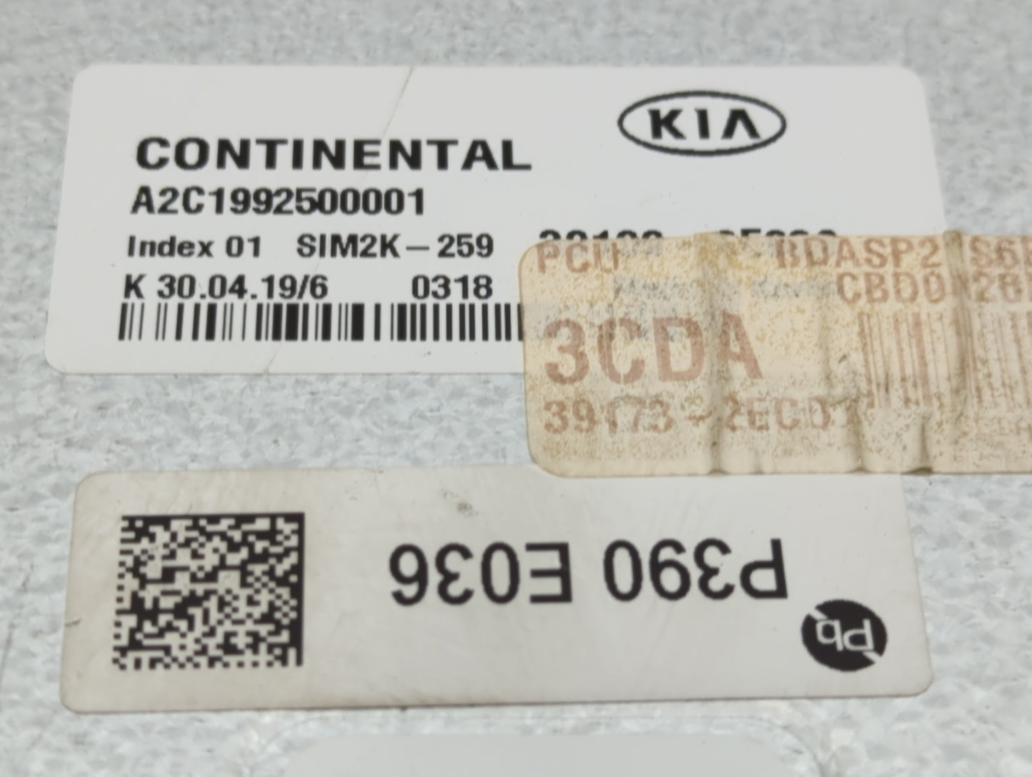 2019-2021 Kia Forte PCM Engine Control Computer ECU ECM PCU OEM P/N:39173-2ECD0 39199-2E036 Fits Fits 2019 2020 2021 OEM Use