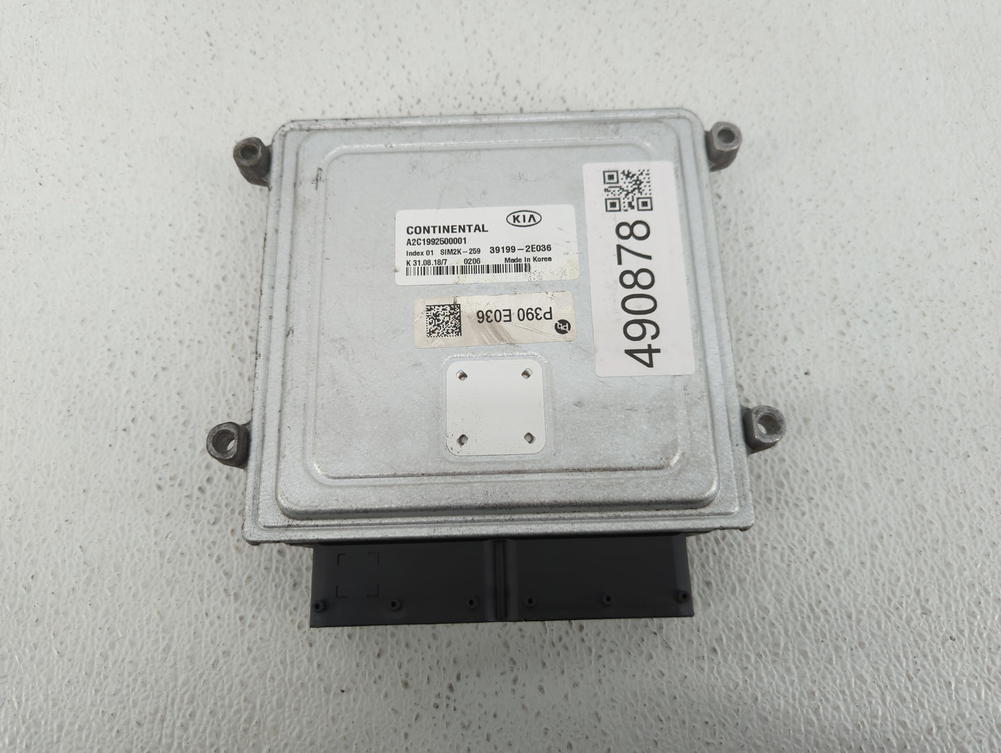 2019-2021 Kia Forte PCM Engine Control Computer ECU ECM PCU OEM P/N:39199-2E036 Fits Fits 2019 2020 2021 OEM Used Auto Parts