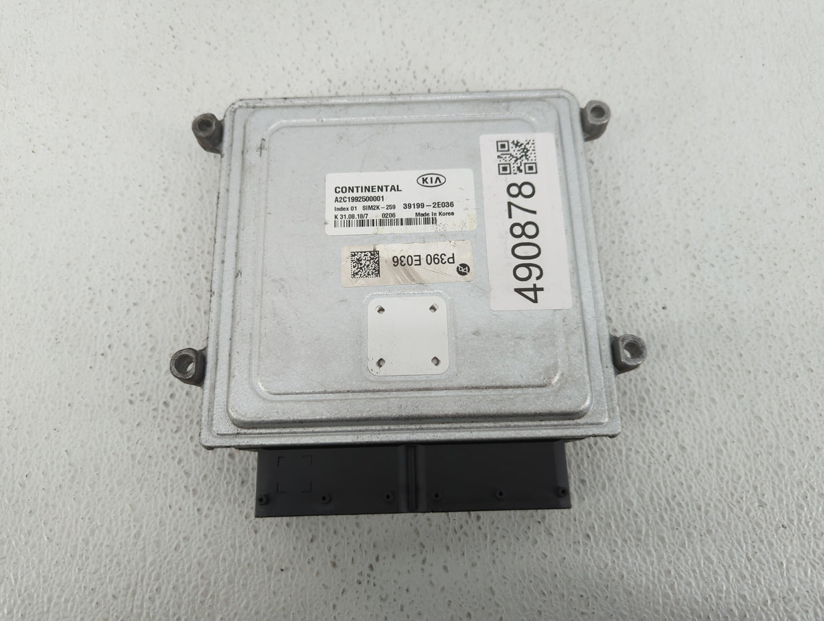 2019-2021 Kia Forte PCM Engine Control Computer ECU ECM PCU OEM P/N:39199-2E036 Fits 2019 2020 2021 OEM Used Auto Parts - Oe