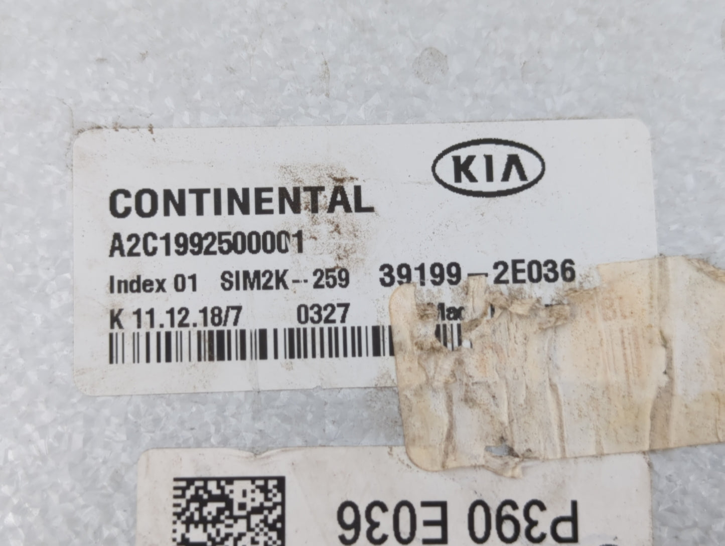 2019-2021 Kia Forte PCM Engine Control Computer ECU ECM PCU OEM P/N:39199-2E036 Fits Fits 2019 2020 2021 OEM Used Auto Parts
