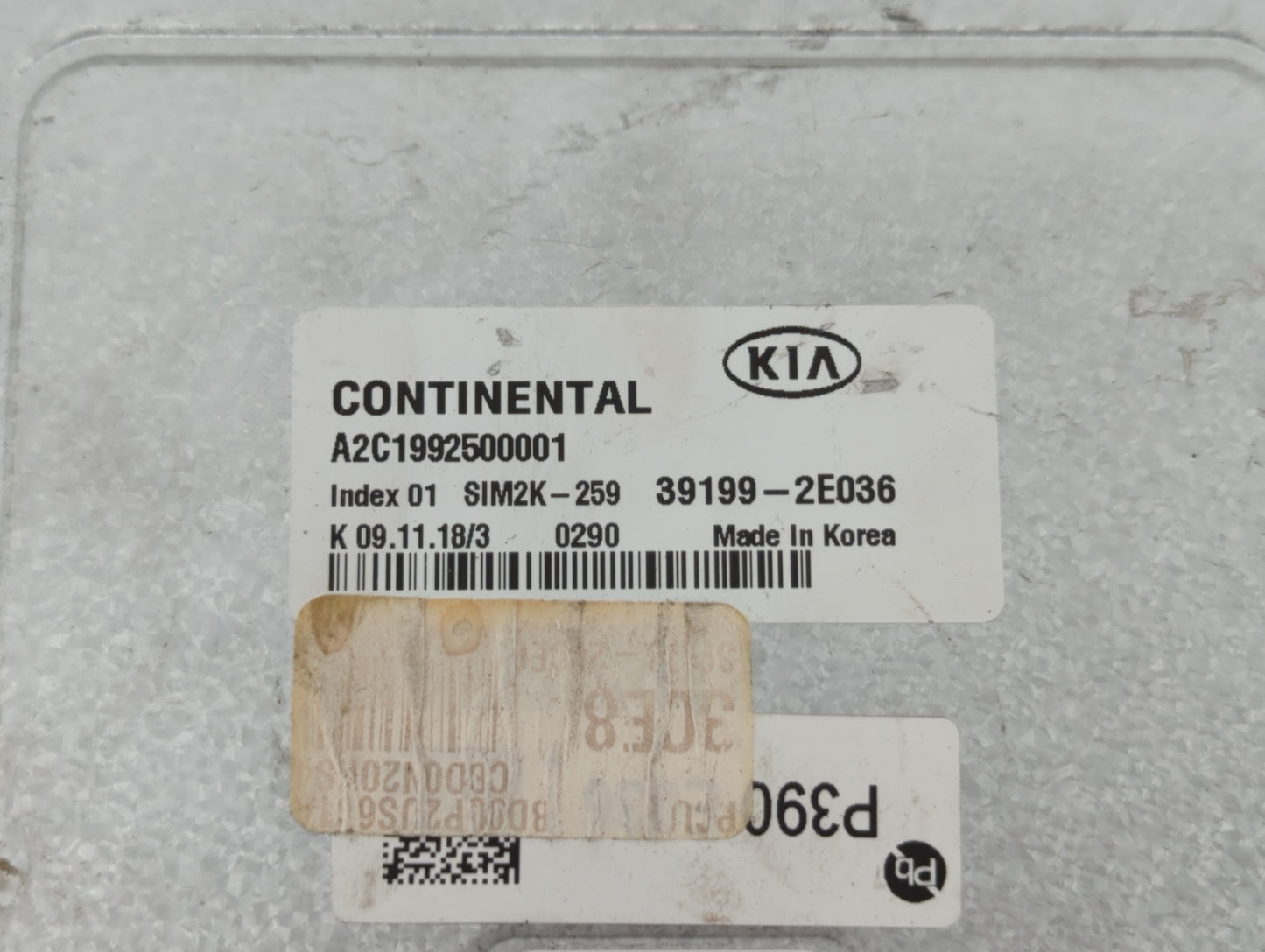 2019-2021 Kia Forte PCM Engine Control Computer ECU ECM PCU OEM P/N:39199-2E036 39199-2E037 Fits Fits 2019 2020 2021 OEM Use