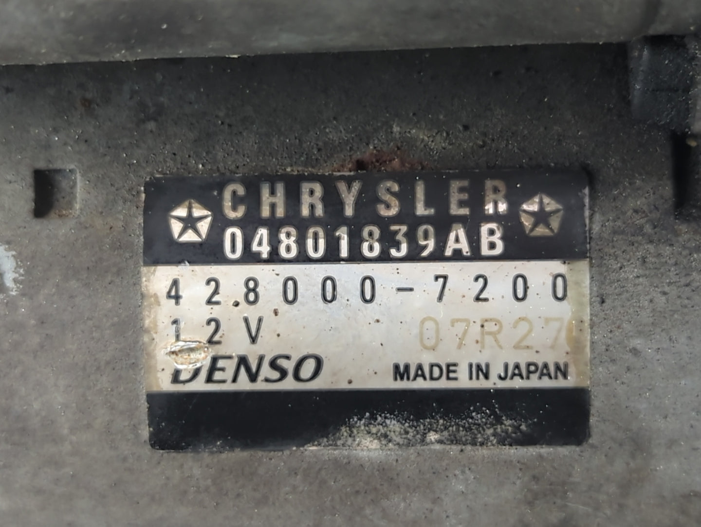 2017-2022 Kia Forte Car Starter Motor Solenoid OEM P/N:428000-7200 04801839AB, 36100-2E561 Fits Fits 2017 2018 2019 2020 202