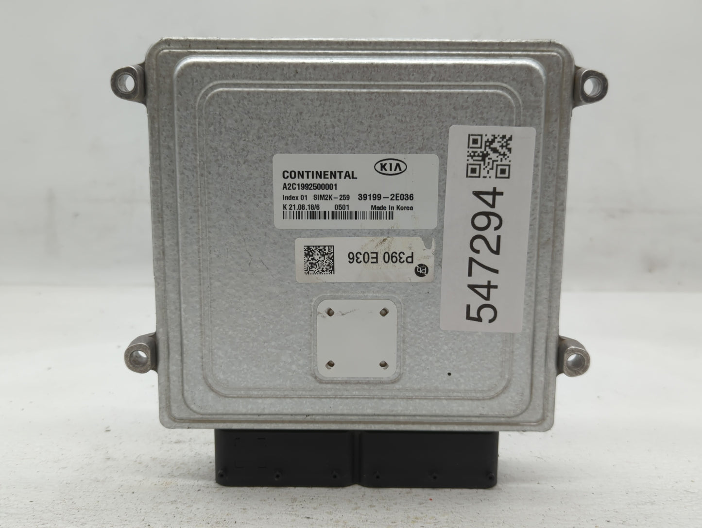 2019-2021 Kia Forte PCM Engine Control Computer ECU ECM PCU OEM P/N:39199-2E036 Fits Fits 2019 2020 2021 OEM Used Auto Parts