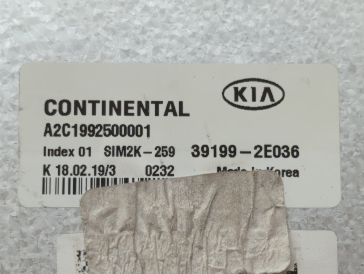 2019-2021 Kia Forte PCM Engine Control Computer ECU ECM PCU OEM P/N:39199-2E036 Fits Fits 2019 2020 2021 OEM Used Auto Parts