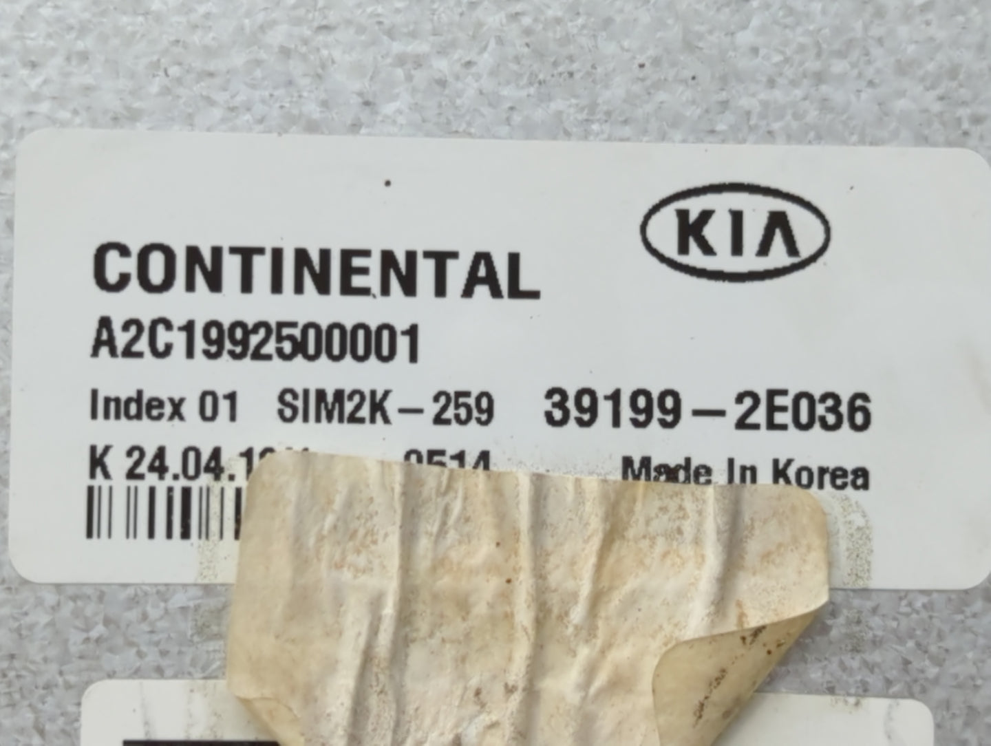 2019-2021 Kia Forte PCM Engine Control Computer ECU ECM PCU OEM P/N:39199-2E036 Fits Fits 2019 2020 2021 OEM Used Auto Parts