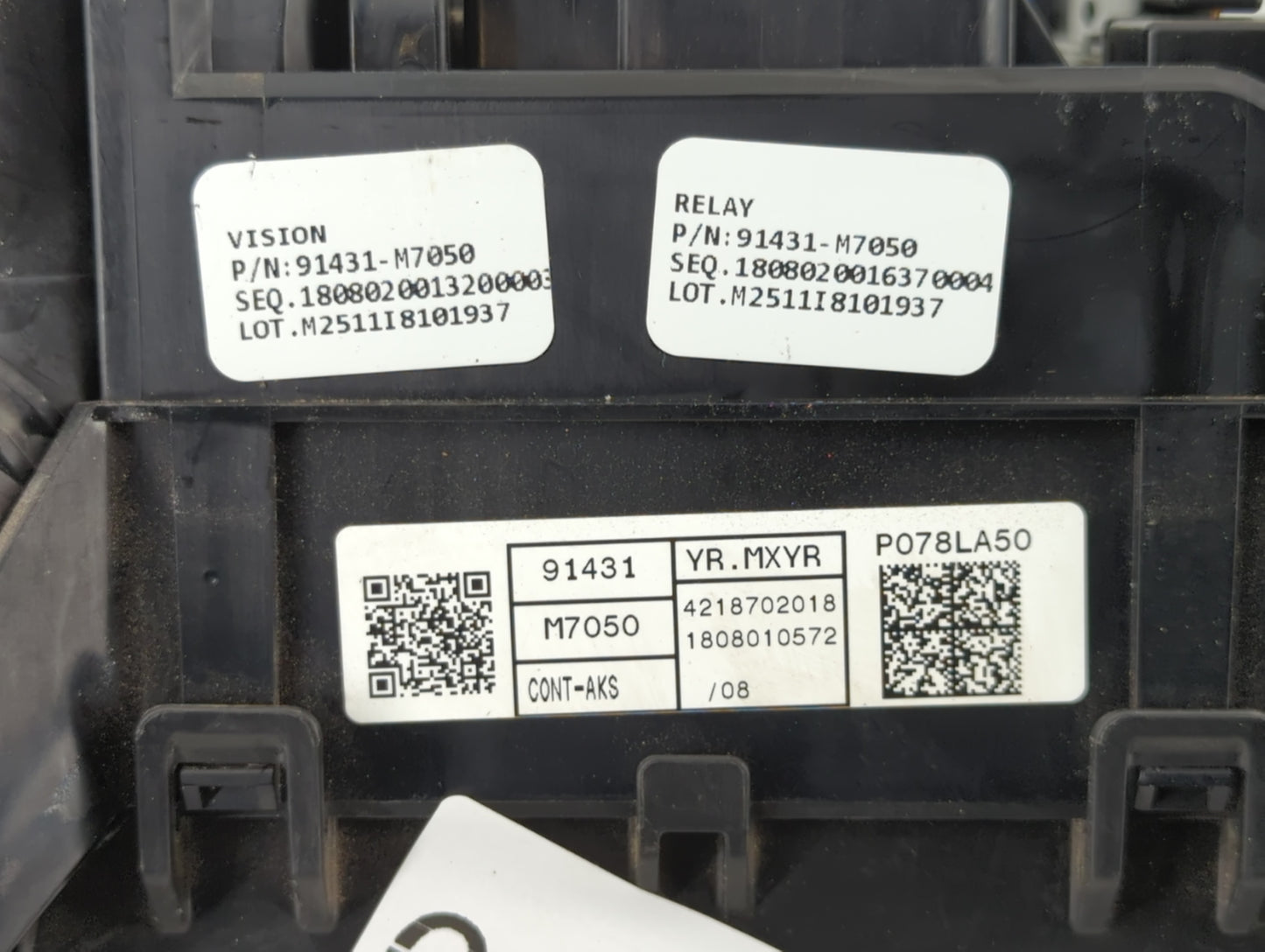 2019-2020 Kia Forte Fusebox Fuse Box Panel Relay Module P/N:91431-M7050 Fits Fits 2019 2020 OEM Used Auto Parts - Oemusedaut