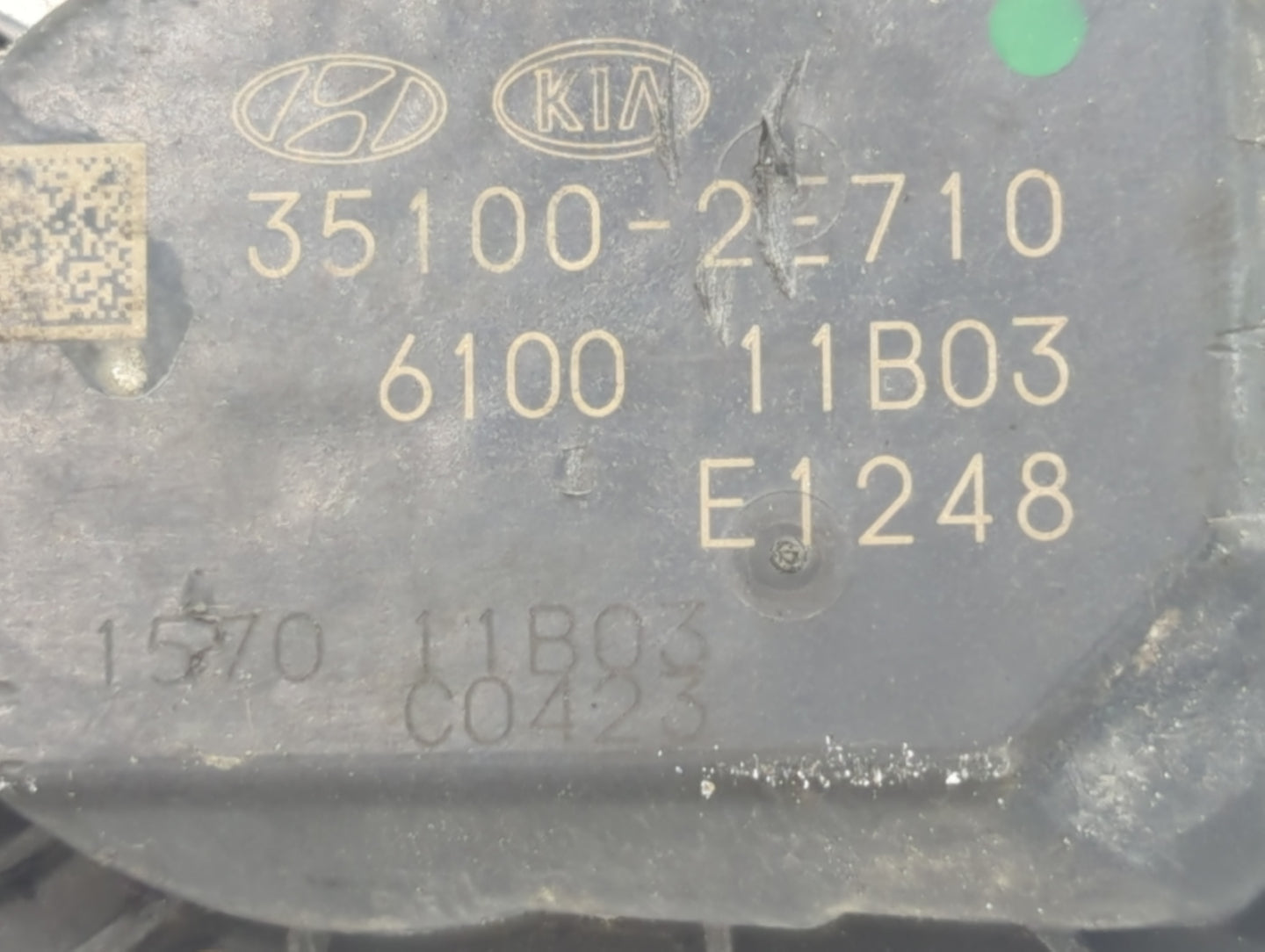 2019 Kia Forte Throttle Body P/N:35100-2E710 Fits OEM Used Auto Parts - Oemusedautoparts1.com