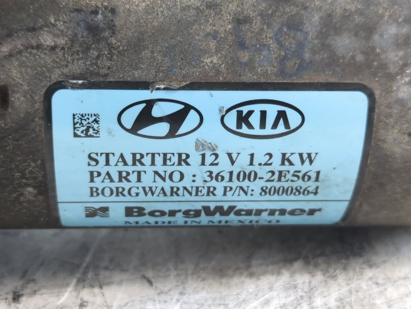 2017-2022 Kia Forte Car Starter Motor Solenoid OEM P/N:8000864 36100-2E561 Fits Fits 2017 2018 2019 2020 2021 2022 OEM Used 