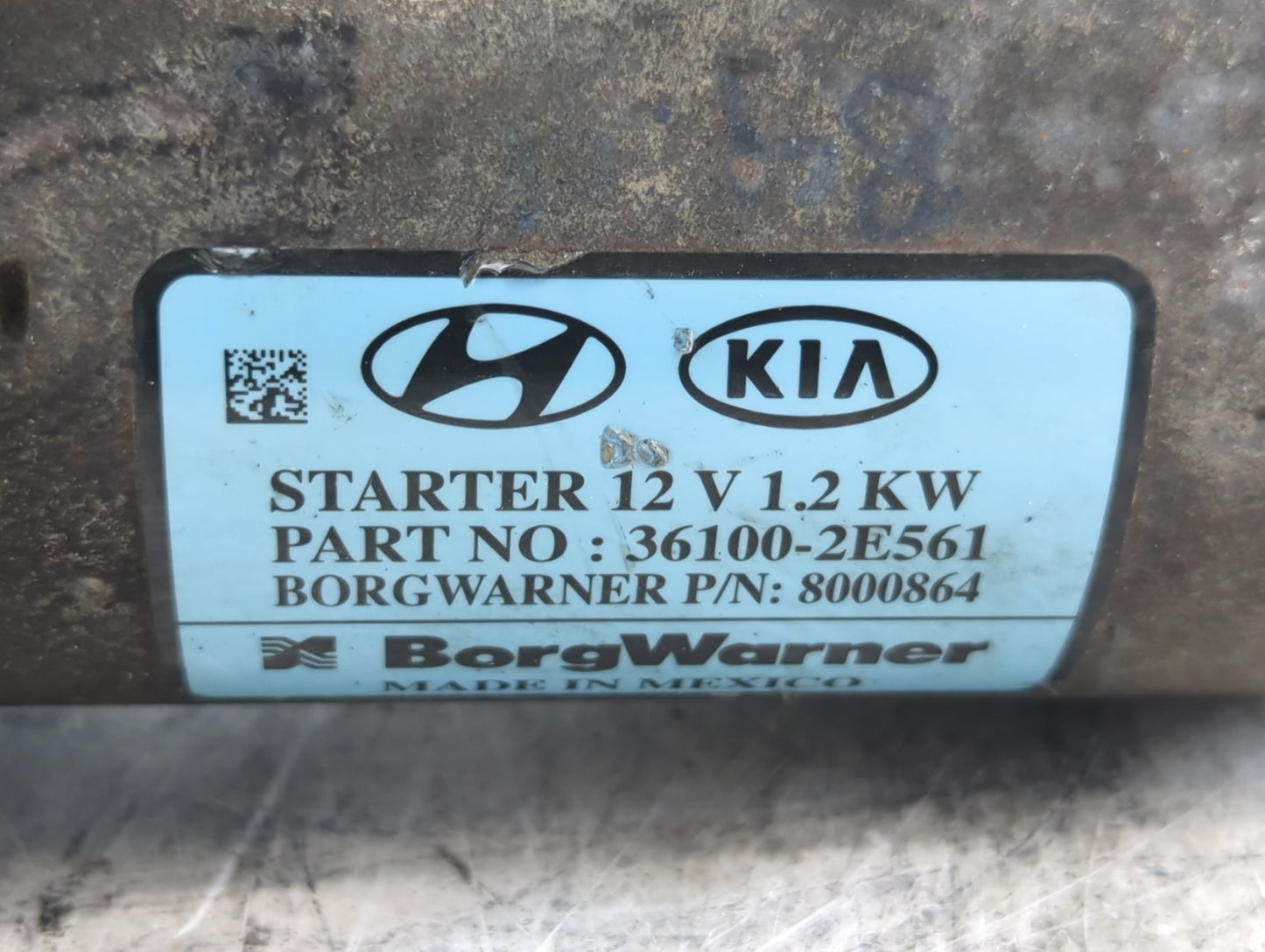 2017-2022 Kia Forte Car Starter Motor Solenoid OEM P/N:8000864 36100-2E561 Fits Fits 2017 2018 2019 2020 2021 2022 OEM Used 