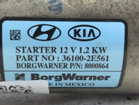 2017-2022 Kia Forte Car Starter Motor Solenoid OEM P/N:8000864 36100-2E561 Fits Fits 2017 2018 2019 2020 2021 2022 OEM Used 