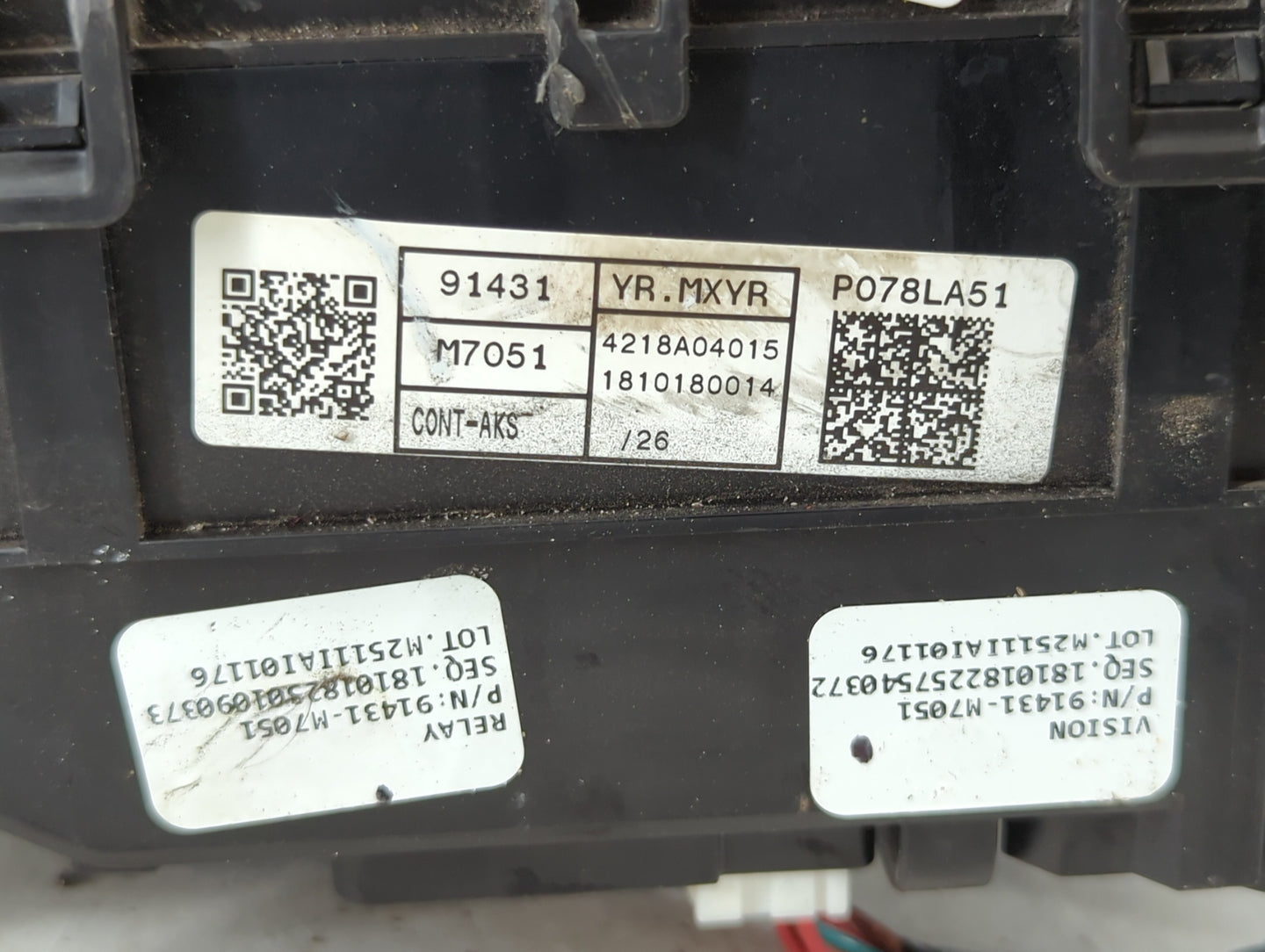 2019-2020 Kia Forte Fusebox Fuse Box Panel Relay Module P/N:4218A04015 91431 M7051 Fits Fits 2019 2020 OEM Used Auto Parts -