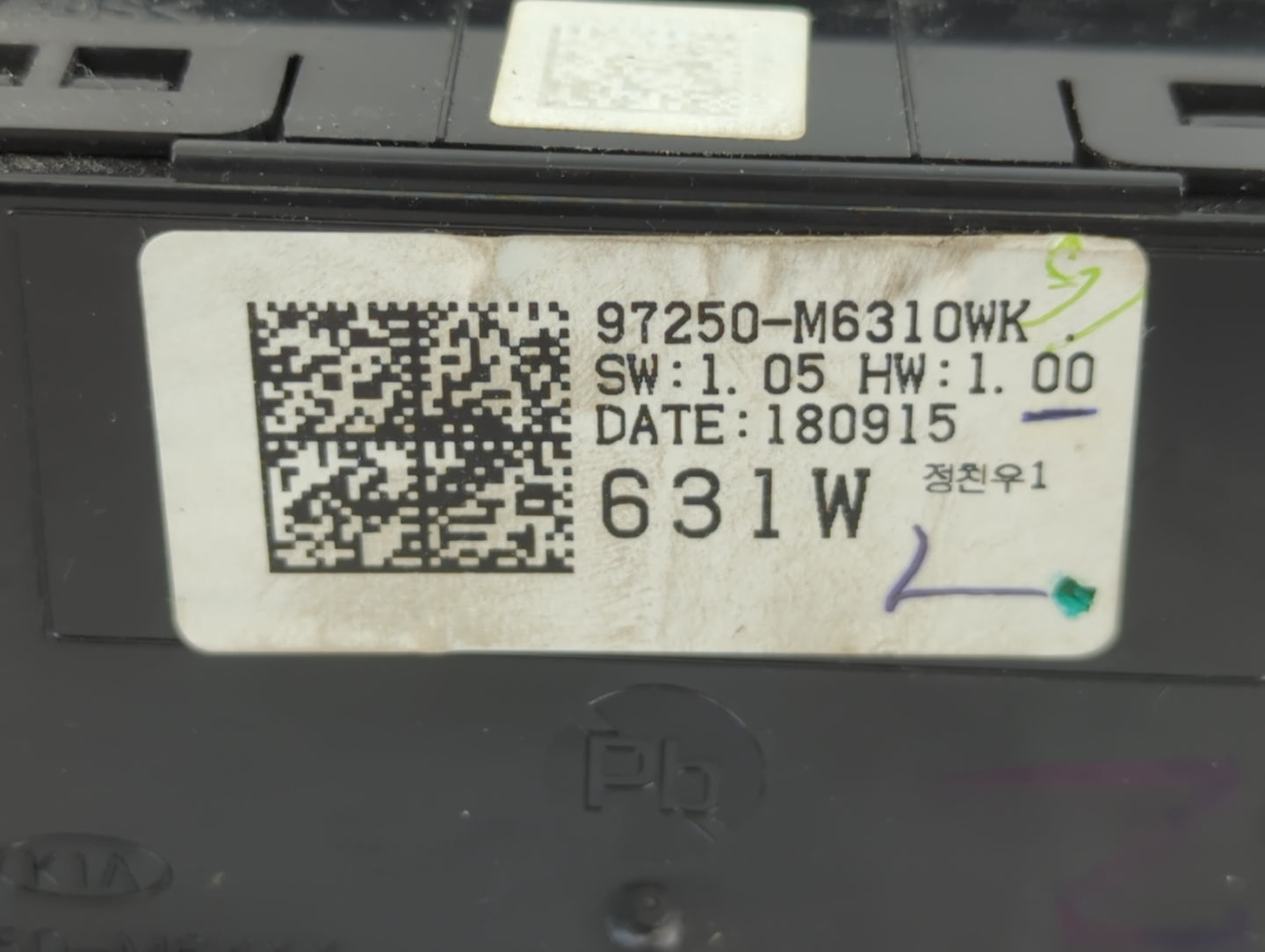 2019-2021 Kia Forte Climate Control Module Temperature AC/Heater Replacement P/N:97250-M6310WK Fits Fits 2019 2020 2021 OEM 
