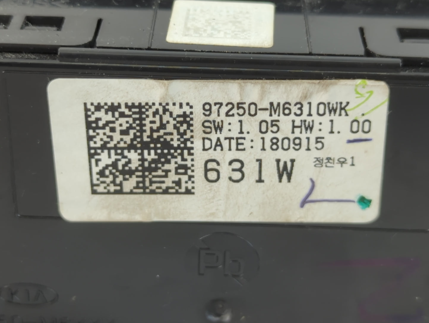 2019-2021 Kia Forte Climate Control Module Temperature AC/Heater Replacement P/N:97250-M6310WK Fits Fits 2019 2020 2021 OEM 