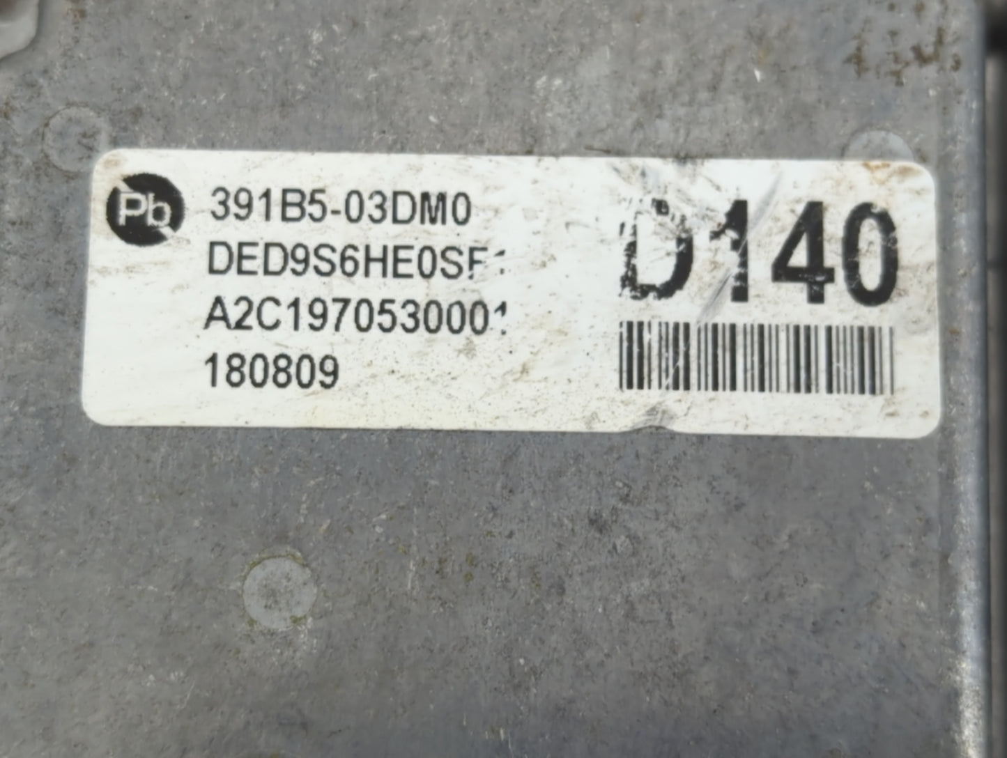 2019-2020 Kia Niro PCM Engine Control Computer ECU ECM PCU OEM P/N:391B5-03DM0 Fits Fits 2019 2020 OEM Used Auto Parts - Oem