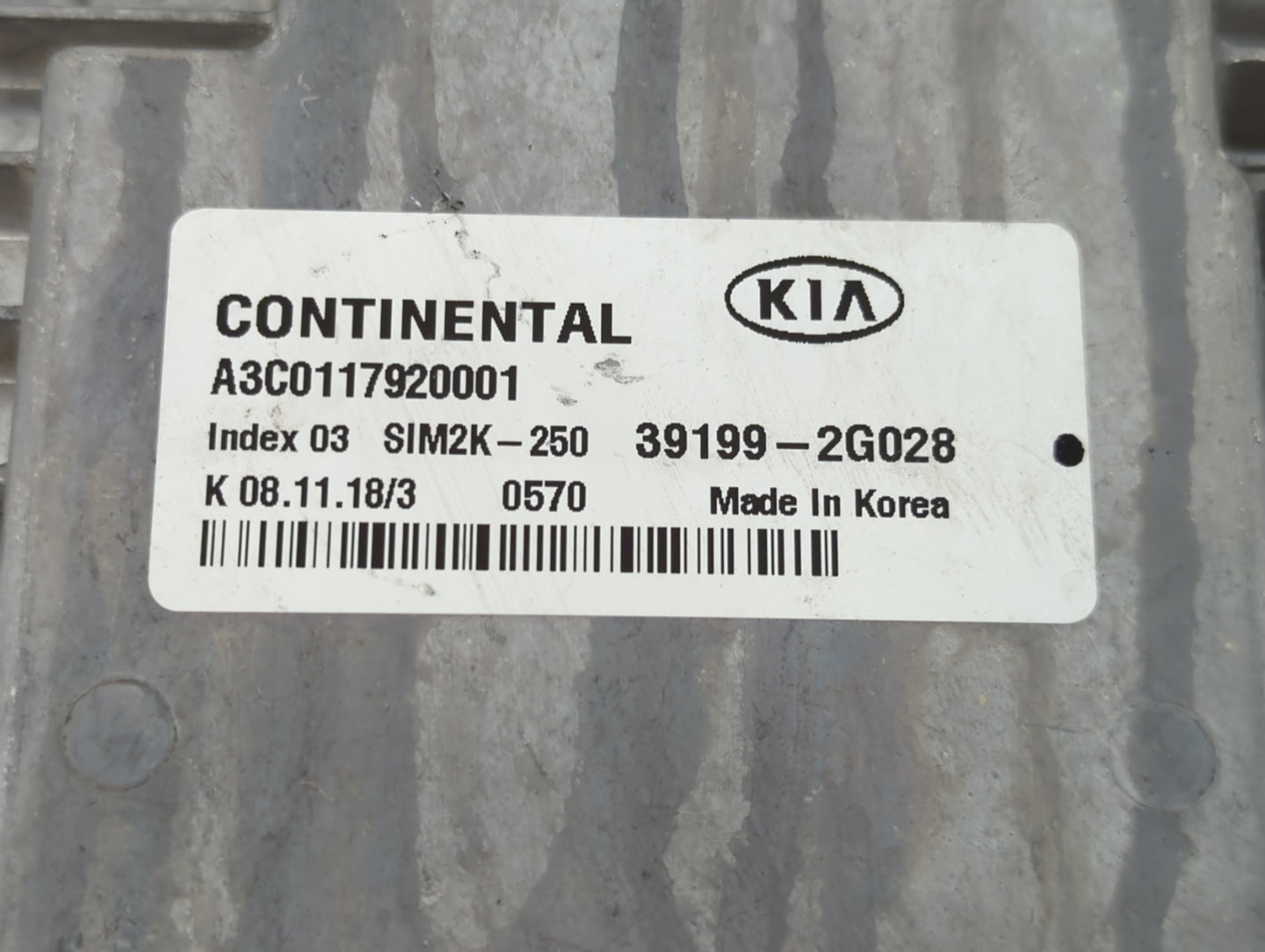 2019-2020 Kia Optima PCM Engine Control Computer ECU ECM PCU OEM P/N:39199-2G028 Fits Fits 2019 2020 OEM Used Auto Parts - O