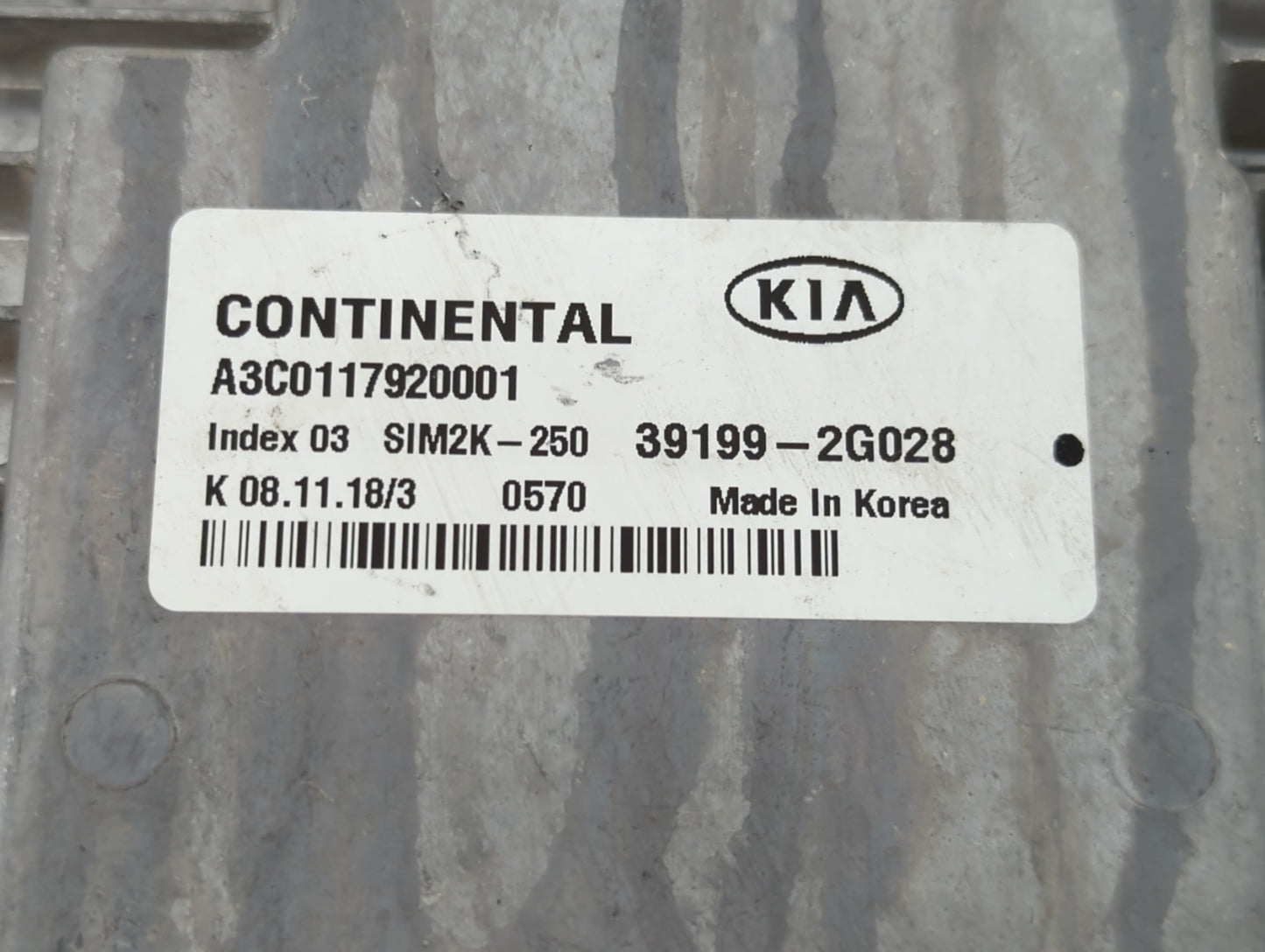 2019-2020 Kia Optima PCM Engine Control Computer ECU ECM PCU OEM P/N:39199-2G028 Fits Fits 2019 2020 OEM Used Auto Parts - O