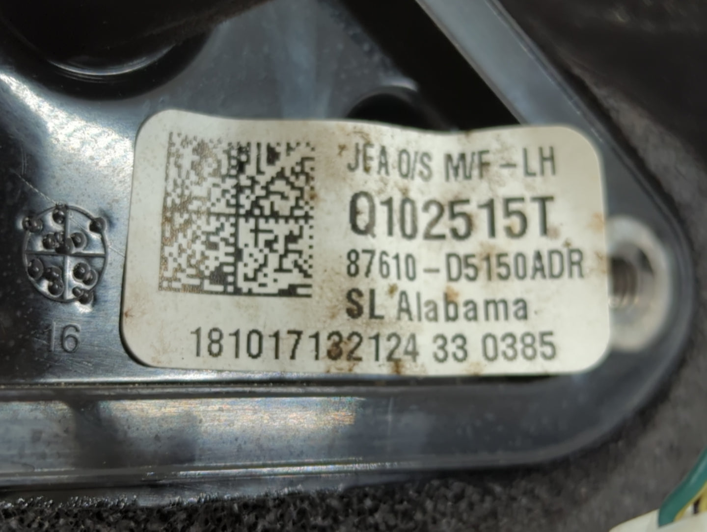 2019 Kia Optima Side Mirror Replacement Driver Left View Door Mirror P/N:87610-D5150ADR Fits OEM Used Auto Parts - Oemusedau