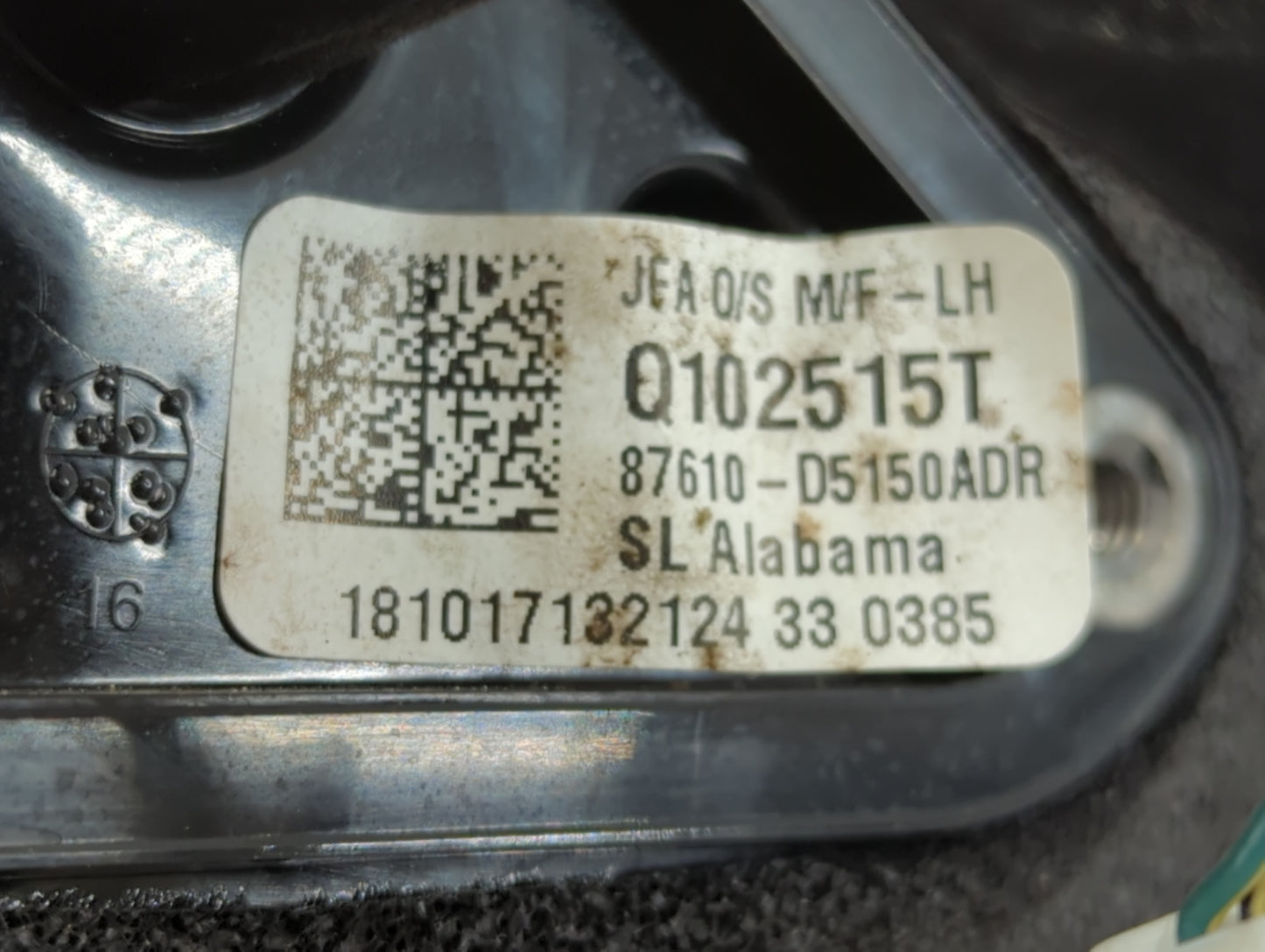 2019 Kia Optima Side Mirror Replacement Driver Left View Door Mirror P/N:87610-D5150ADR Fits OEM Used Auto Parts - Oemusedau