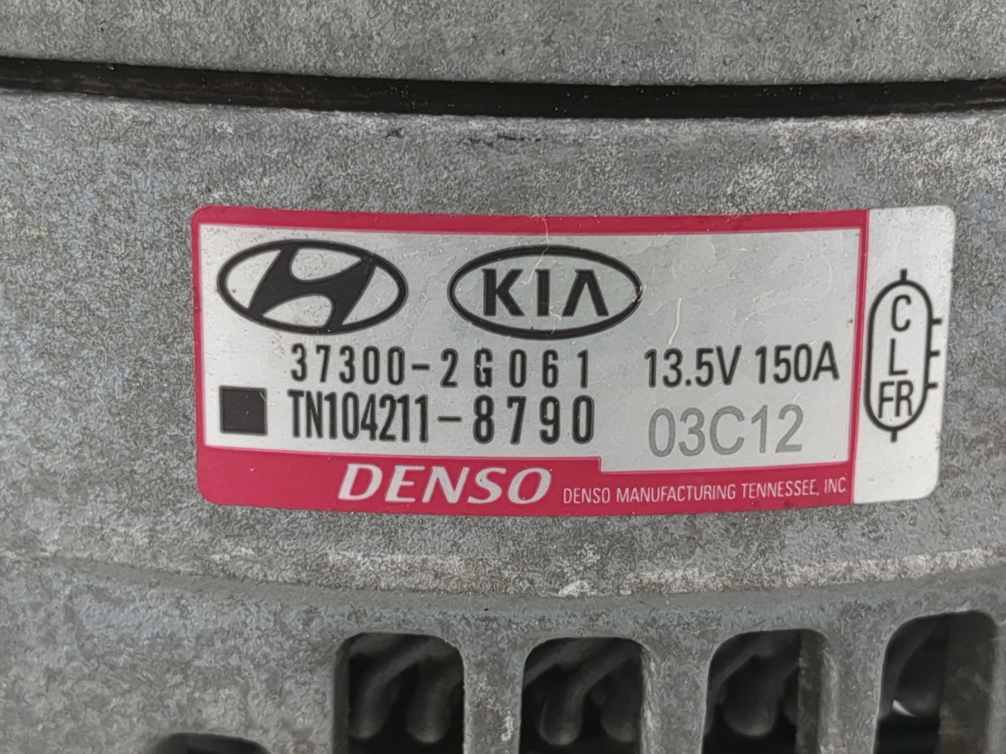 2016-2020 Kia Optima Alternator Replacement Generator Charging Assembly Engine OEM P/N:37300-2G061 Fits OEM Used Auto Parts 