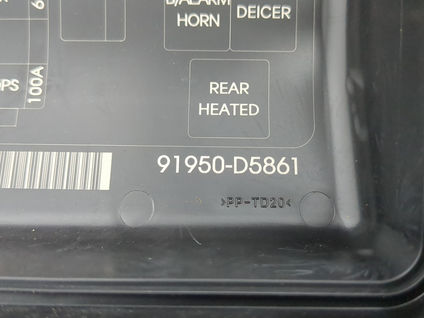 2016-2019 Kia Optima Fusebox Fuse Box Panel Relay Module P/N:91950-D5861 Fits Fits 2016 2017 2018 2019 OEM Used Auto Parts -