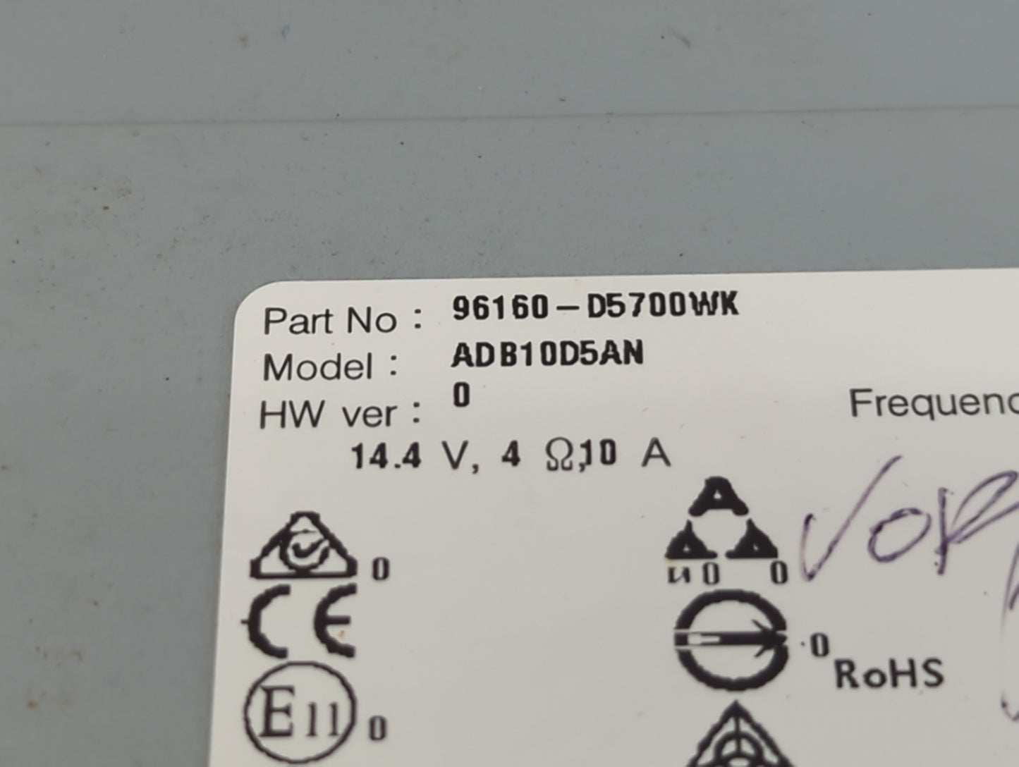 2019-2020 Kia Optima Radio AM FM Cd Player Receiver Replacement P/N:96160-D5700WK 96160D5700WK Fits Fits 2019 2020 OEM Used 