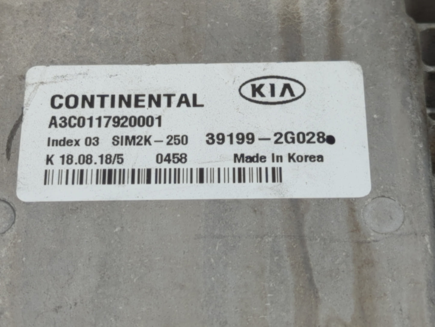 2019-2020 Kia Optima PCM Engine Control Computer ECU ECM PCU OEM P/N:39199-2G028 Fits Fits 2019 2020 OEM Used Auto Parts - O