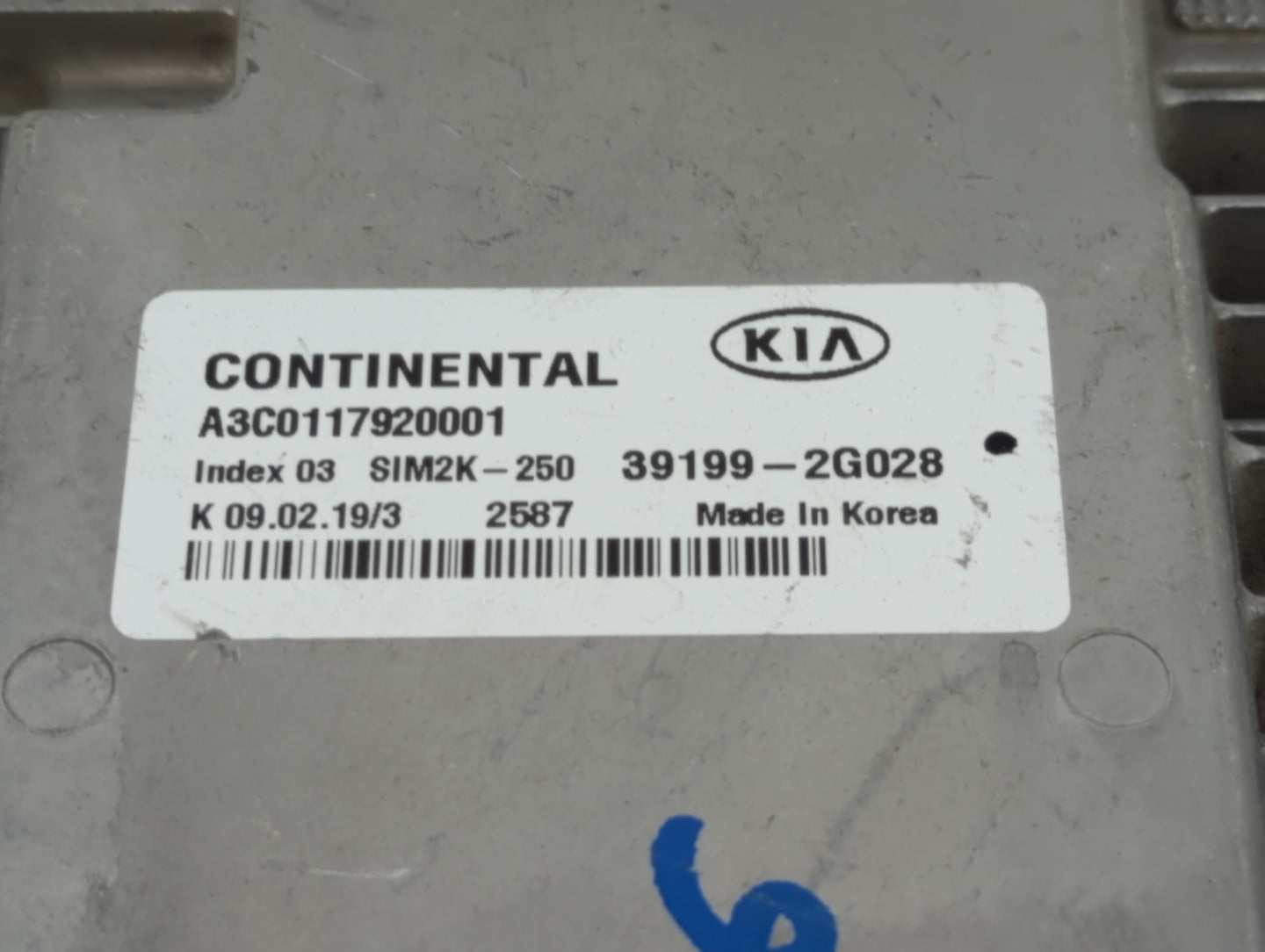 2019-2020 Kia Optima PCM Engine Control Computer ECU ECM PCU OEM P/N:39199-2G028 Fits Fits 2019 2020 OEM Used Auto Parts - O