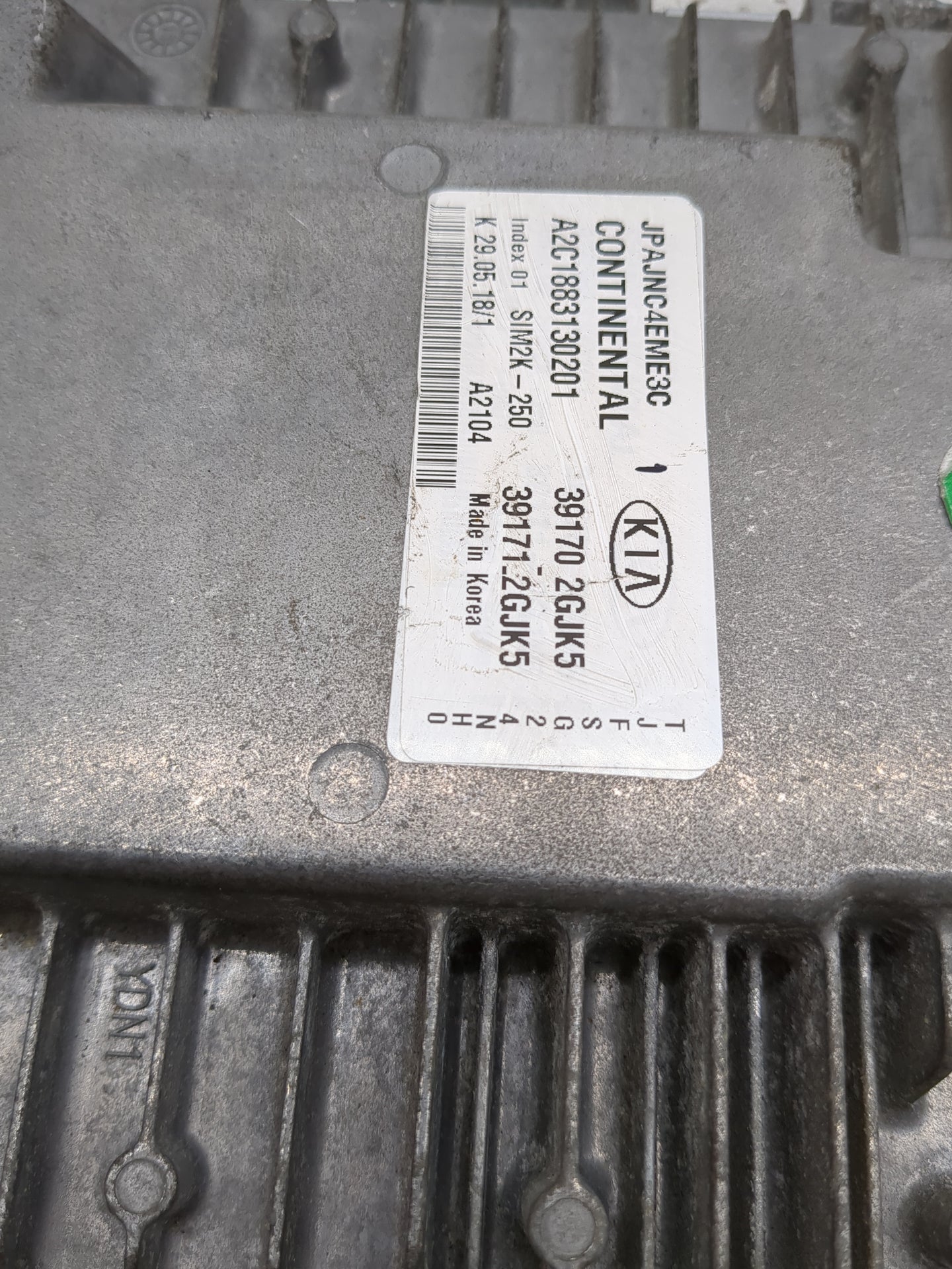 2019-2020 Kia Optima PCM Engine Control Computer ECU ECM PCU OEM P/N:39170-2GJK5 39171-2GJK5, A2C18831302O1 Fits Fits 2019 2