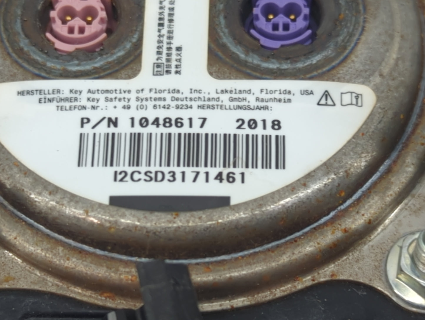 2019 Kia Optima Air Bag Driver Left Steering Wheel Mounted P/N:1048617 Fits OEM Used Auto Parts - Oemusedautoparts1.com