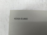 2019 Kia Optima Owners Manual Book Guide P/N:KDG5-EU89D OEM Used Auto Parts - Oemusedautoparts1.com