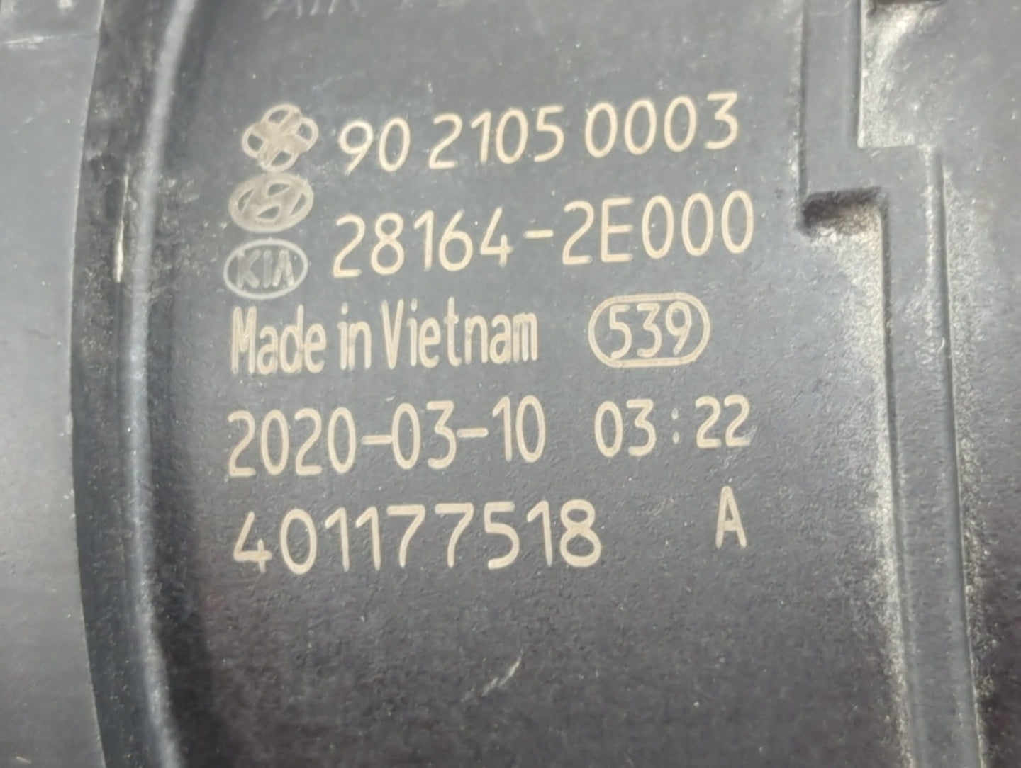 2017-2020 Kia Optima Mass Air Flow Meter Maf 1463563 - Oemusedautoparts1.com