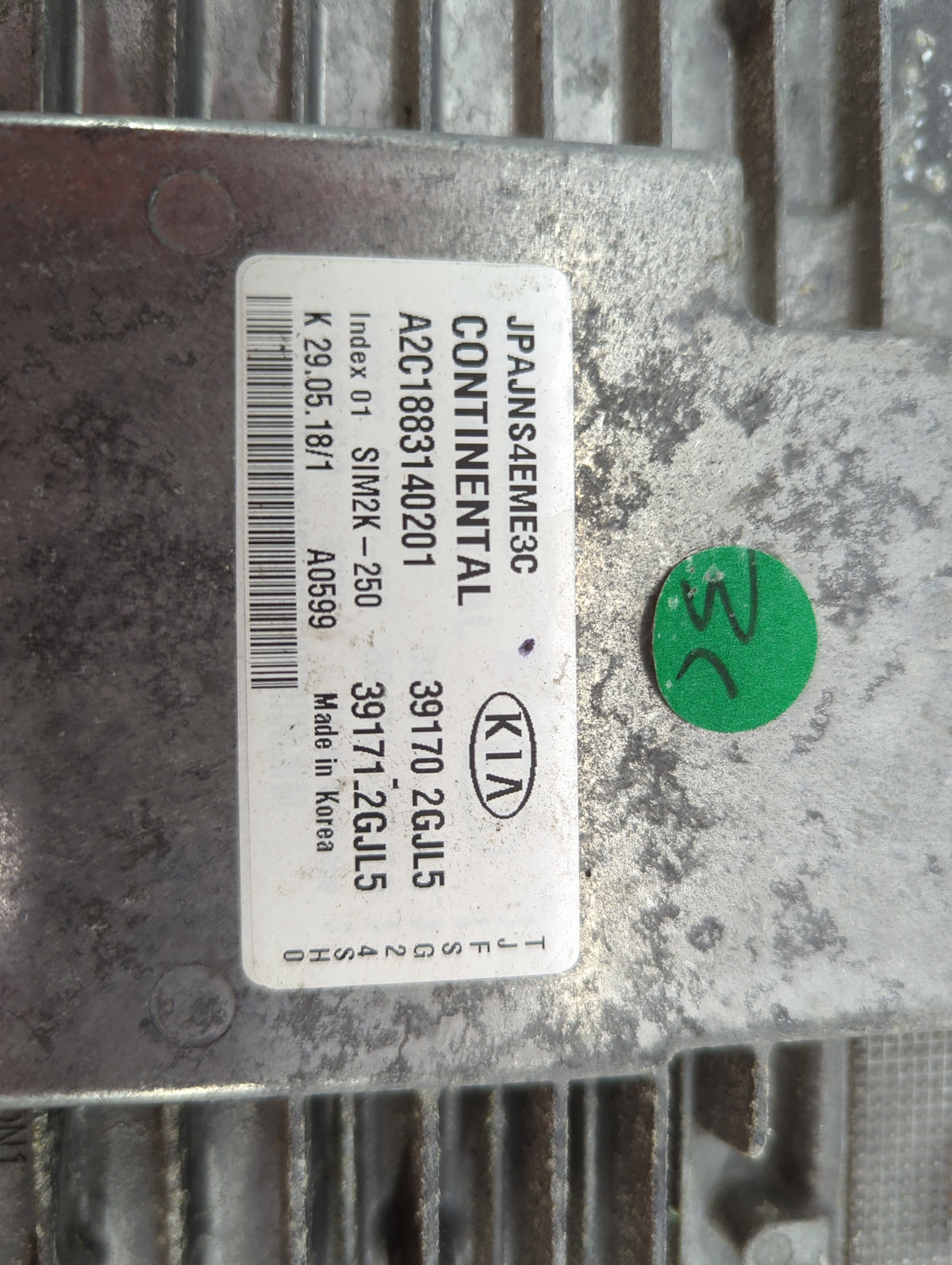 2019-2020 Kia Optima PCM Engine Control Computer ECU ECM PCU OEM P/N:A2C1883140201 391702GJL5, 391712GJL5 Fits Fits 2019 202