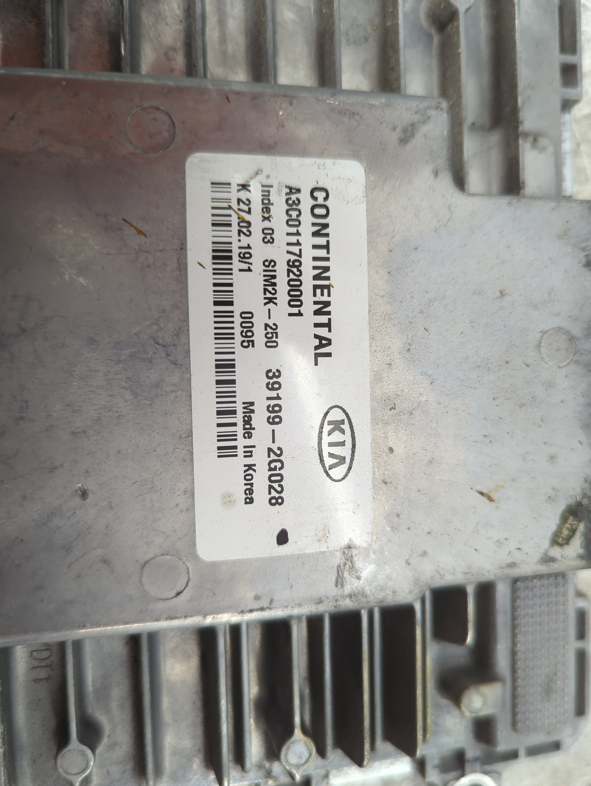 2019-2020 Kia Optima PCM Engine Control Computer ECU ECM PCU OEM P/N:39199-2G028 SIM2K-250, A3C0117920001 Fits 2019 2020 OEM