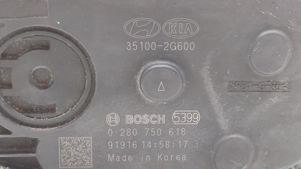 2016-2019 Kia Optima Throttle Body P/N:0 280 750 618 35100-2G600 Fits Fits 2015 2016 2017 2018 2019 OEM Used Auto Parts - Oe