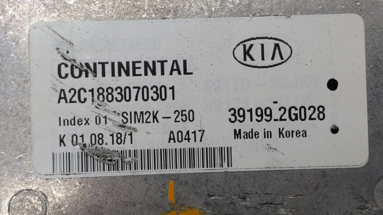 2019-2020 Kia Optima PCM Engine Control Computer ECU ECM PCU OEM P/N:39171-2GJK5 39199-2G028 Fits Fits 2019 2020 OEM Used Au