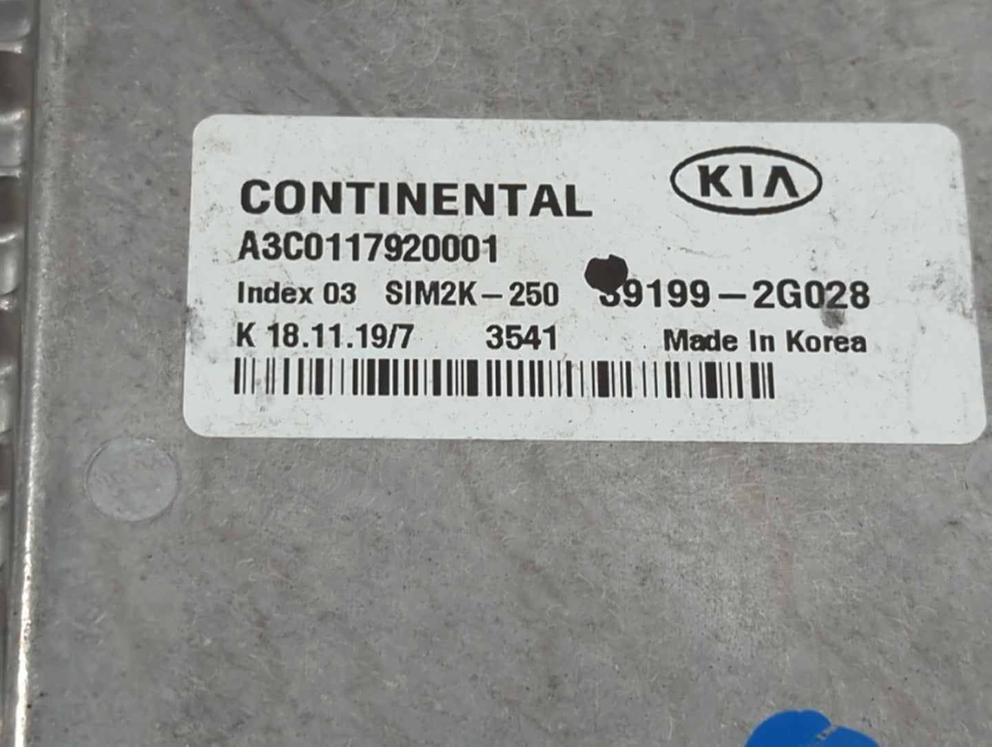 2019 Kia Optima PCM Engine Control Computer ECU ECM PCU OEM P/N:39171-2GJK5 39170-2GJK5, 39199-2G028 Fits OEM Used Auto Part