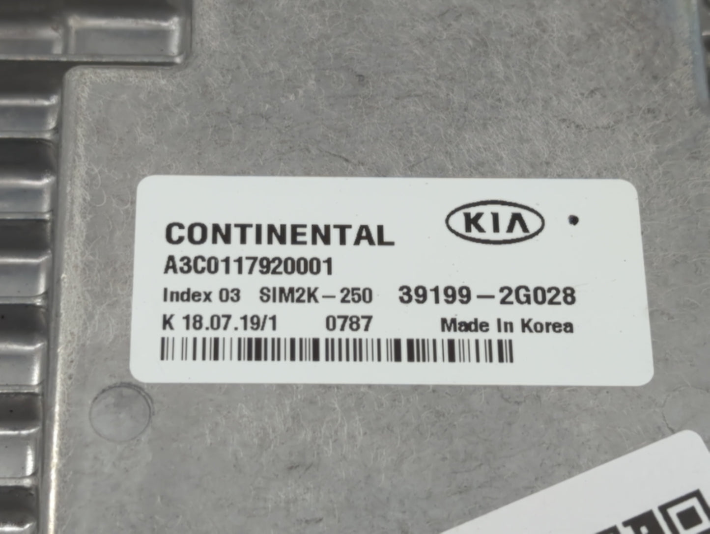 2019 Kia Optima PCM Engine Control Computer ECU ECM PCU OEM P/N:39199-2G028 39170-2GJK0, 39171-2GJK0 Fits OEM Used Auto Part