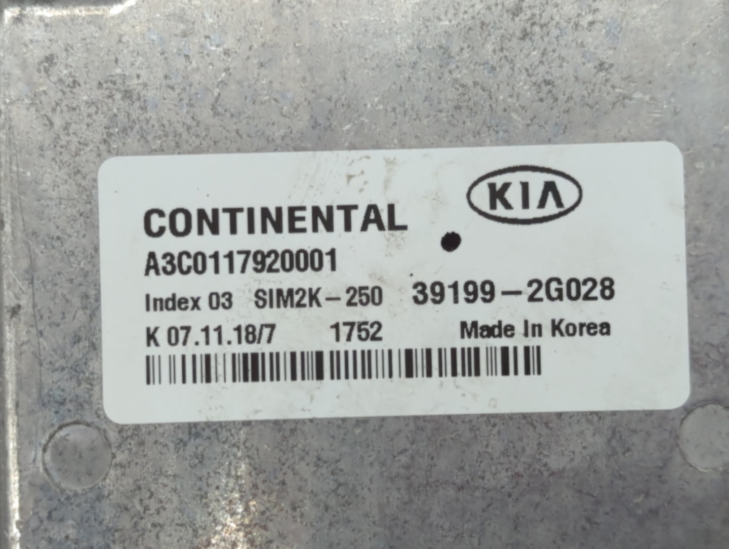 2019 Kia Optima PCM Engine Control Computer ECU ECM PCU OEM P/N:39171-2GJK5 39170-2GJK5, 39199-2G028 Fits OEM Used Auto Part