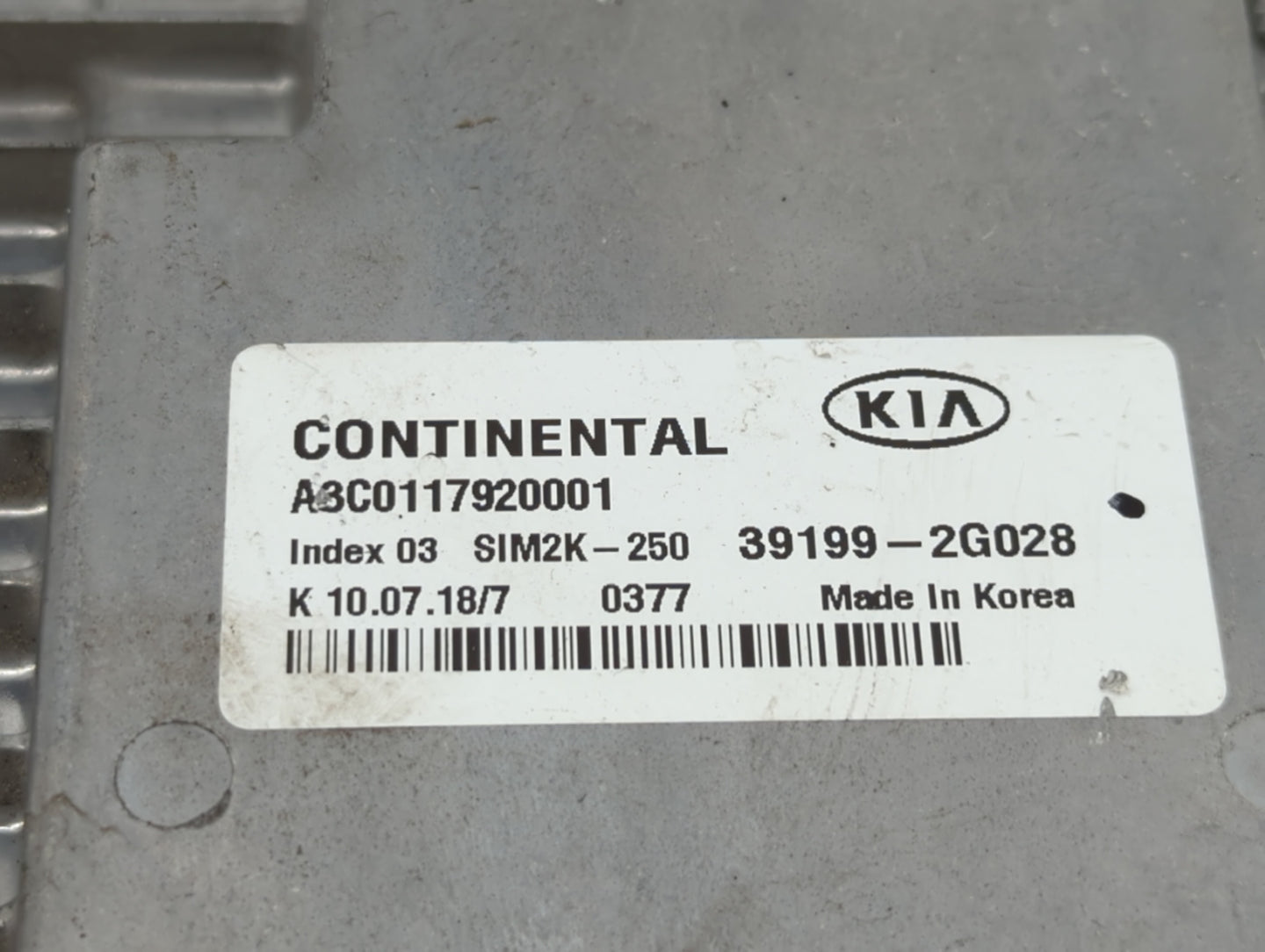2019 Kia Optima PCM Engine Control Computer ECU ECM PCU OEM P/N:39171-2GJK5 39170-2GJK5, 39199-2G028 Fits OEM Used Auto Part