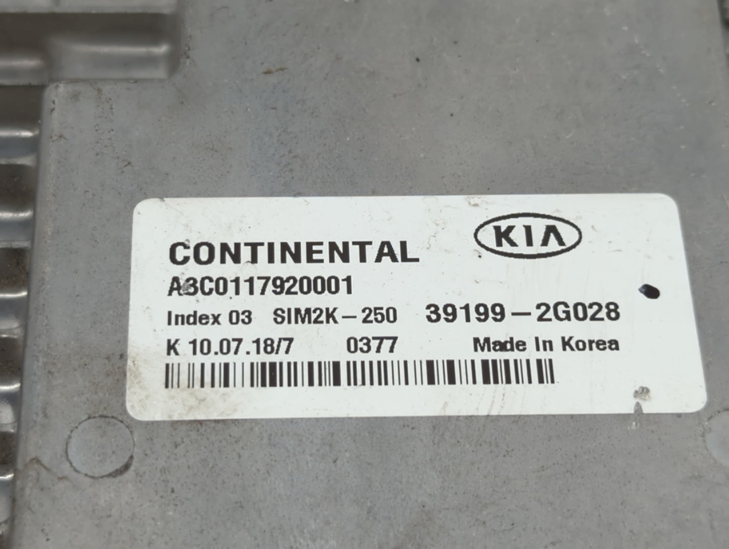 2019 Kia Optima PCM Engine Control Computer ECU ECM PCU OEM P/N:39171-2GJK5 39170-2GJK5, 39199-2G028 Fits OEM Used Auto Part