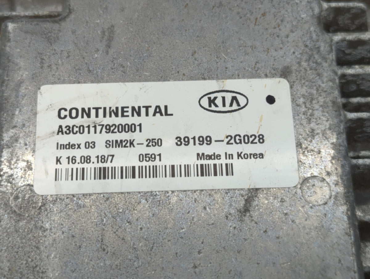 2019-2020 Kia Optima PCM Engine Control Computer ECU ECM PCU OEM P/N:39199-2G028 Fits 2019 2020 OEM Used Auto Parts - Oemuse